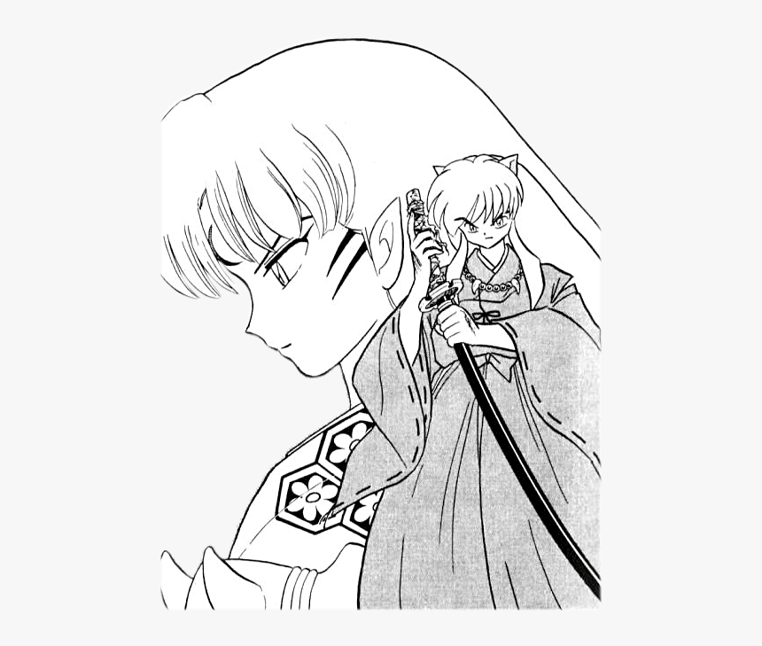 Transparent Wings Png Tumblr - Inuyasha Black And White Vector, Png Download