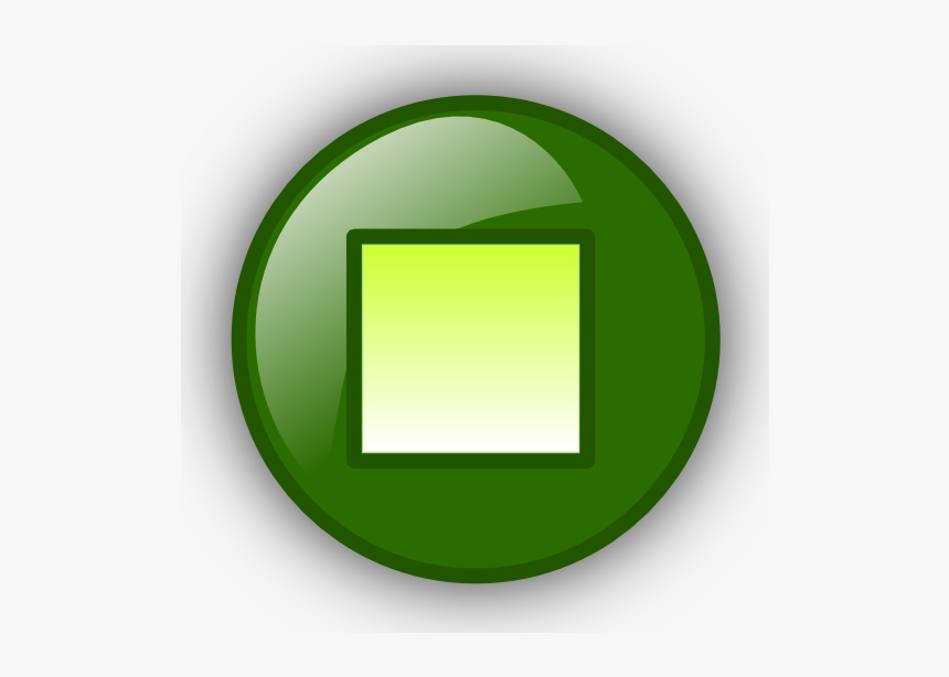 Stop Button Svg Clip Arts - Green Stop Button Png, Transparent Png