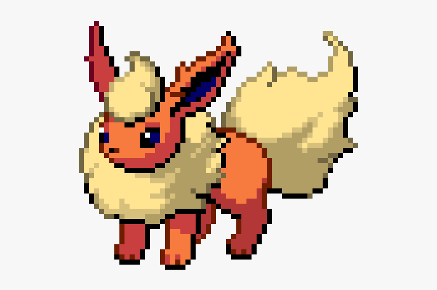 Flareon Pixel Art, HD Png Download
