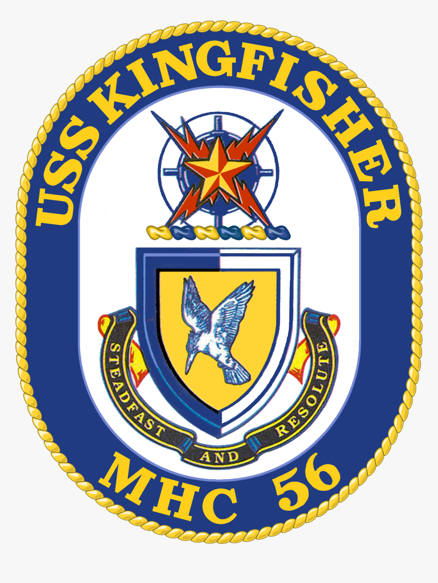 Uss Kingfisher Mhc-56 Crest - Uss, HD Png Download