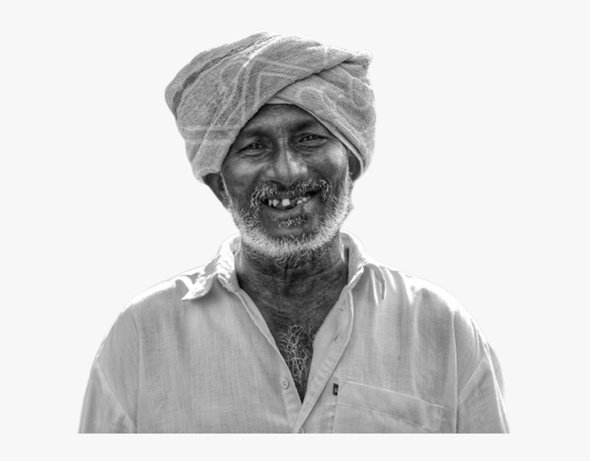 Indian Farmer Smiling Png, Transparent Png