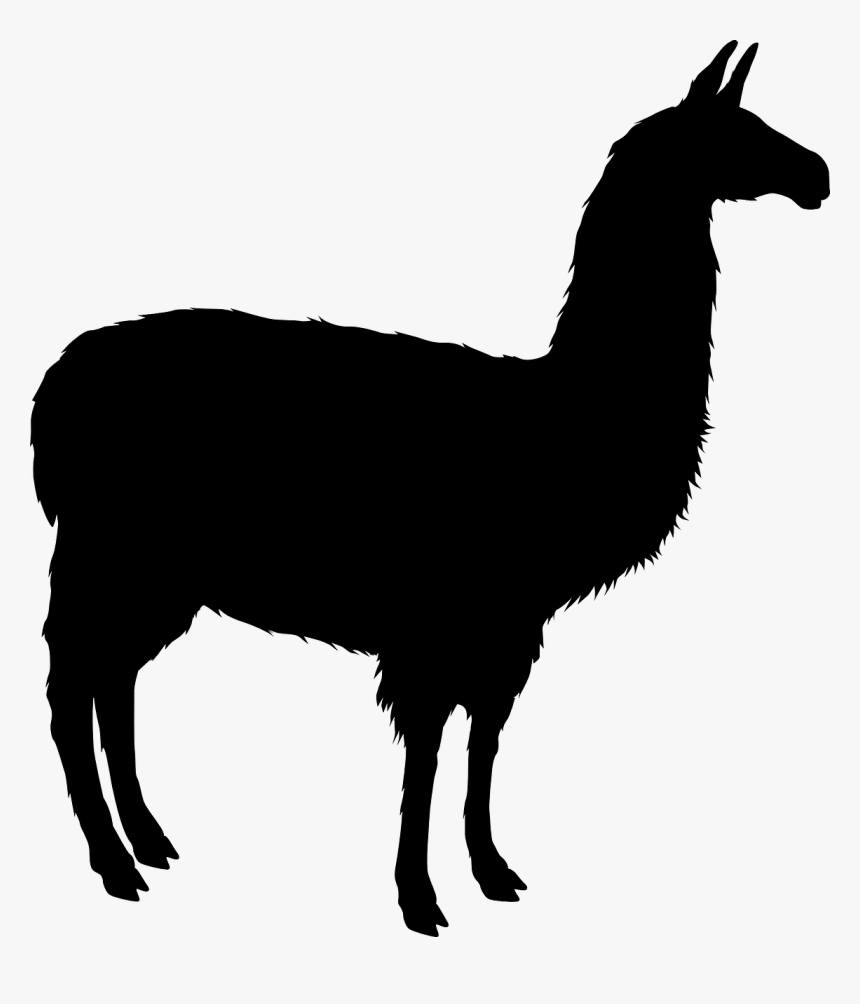 Silhouette Transparent Llama Svg, HD Png Download