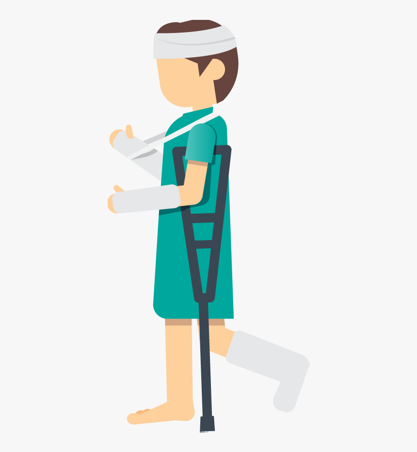 A Woman Patient With An Injured Leg Foot Or Ankle Using, HD Png Download