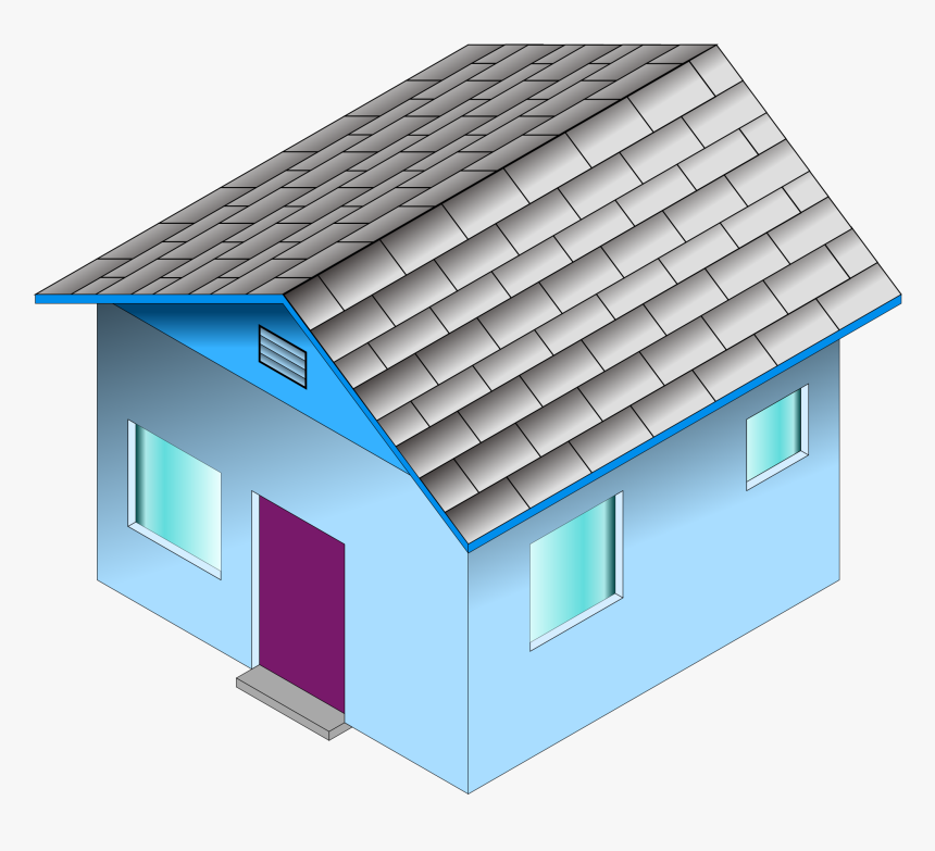 Small Blue House Clip Arts, HD Png Download
