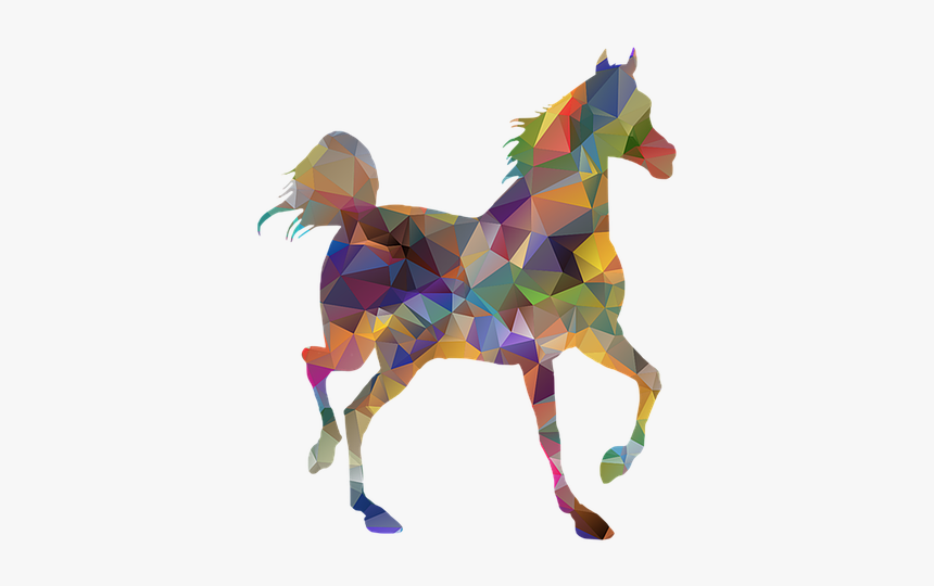 Horse, Low Poly, Animal, Riding Horse, Horse Rider, HD Png Download