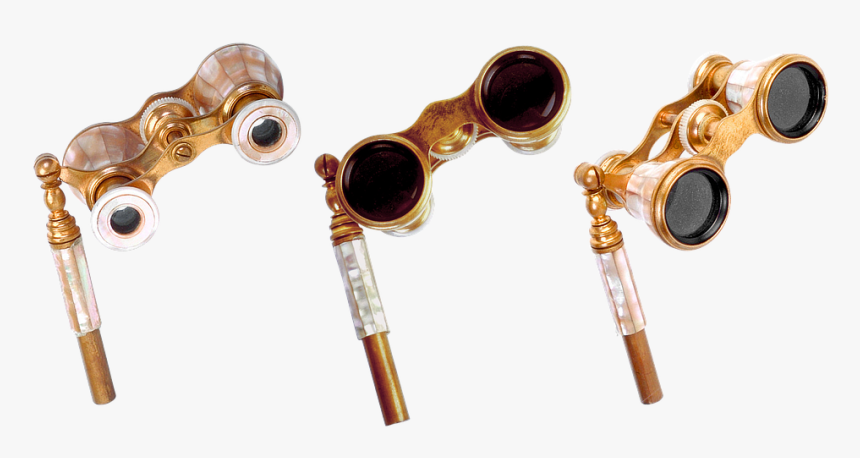 Binoculars, Theatre, Old, Lenses, Opera, Lens, Retro, HD Png Download