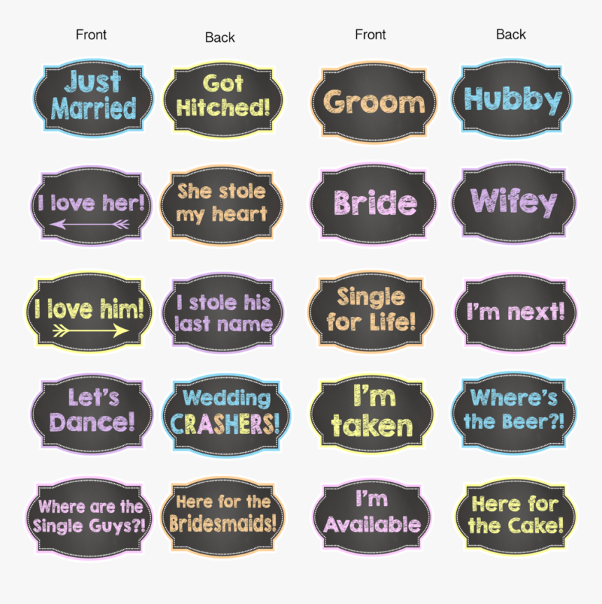 Chalkboard Wedding Bundle Of, HD Png Download
