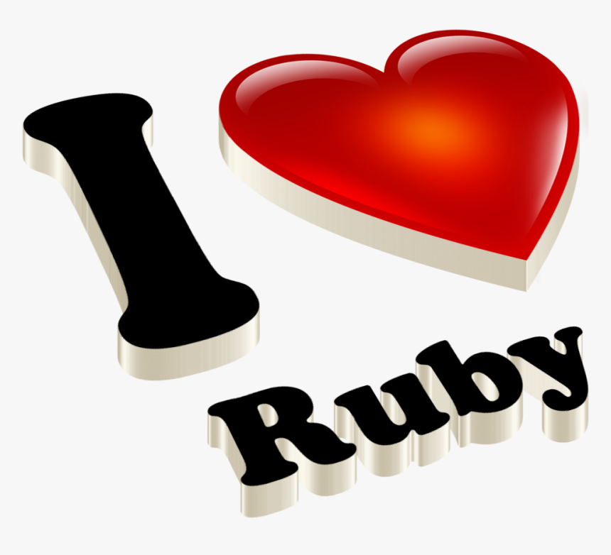 Ruby Heart Name Transparent Png, Png Download
