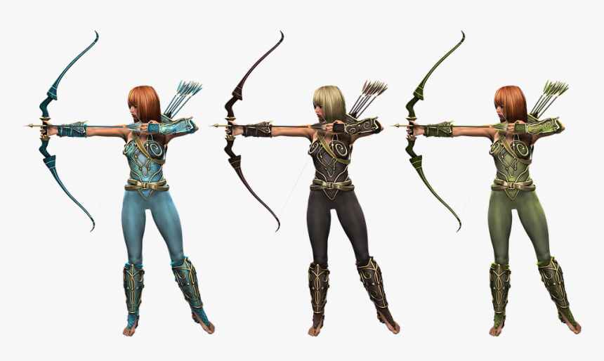 Archer, Woman, Fantasy, Archery, Costume, Elf, Arrow, HD Png Download