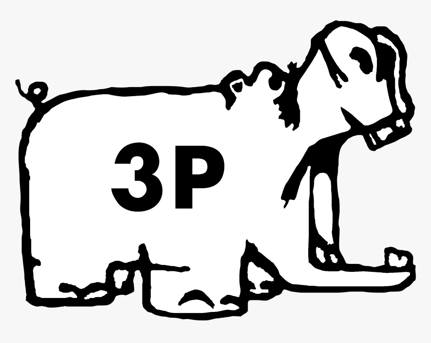 Transparent Hippo Clipart Black And White, HD Png Download
