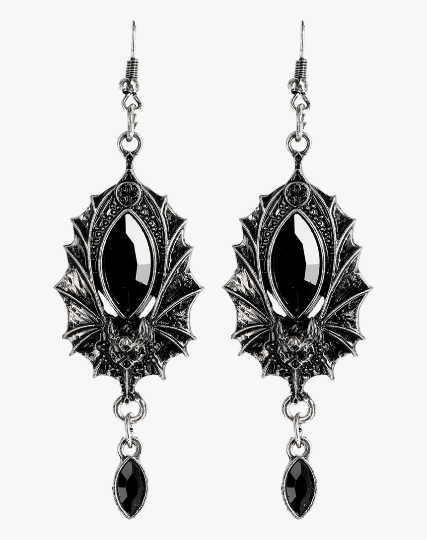 Bat Earrings Silver, HD Png Download