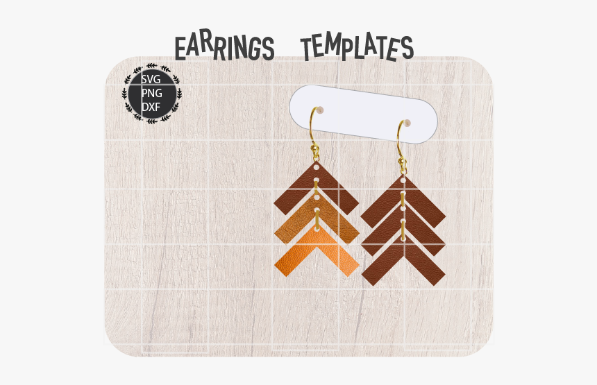 Geometric Earrings Svg / Leather / Faux / Wood / Laser, HD Png Download