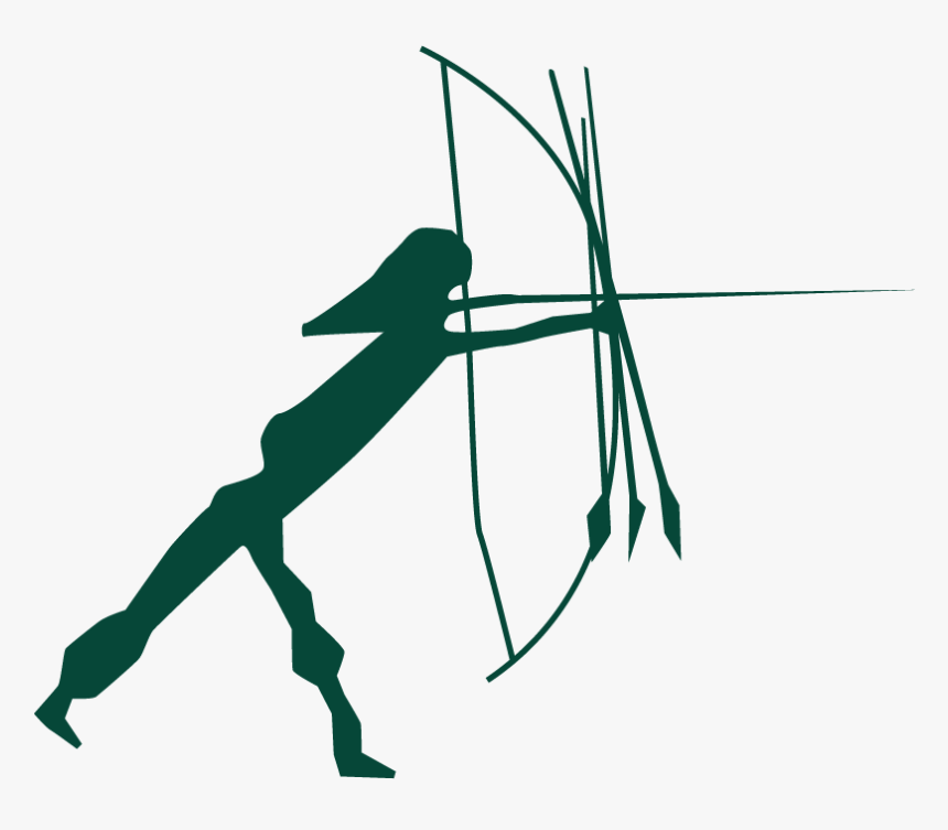 Drawing Bow Hunting Cave Painting, HD Png Download