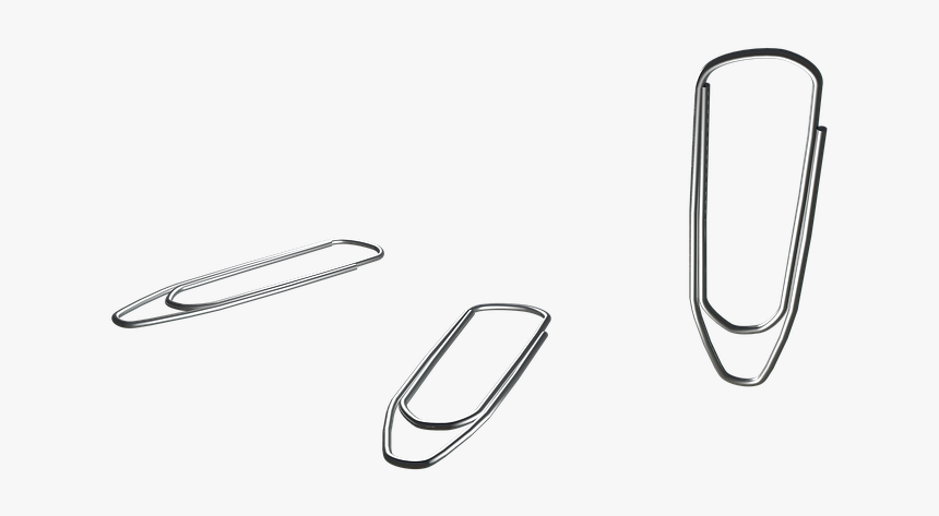 Paperclip, Isolated, Metal, Background, Equipment, HD Png Download