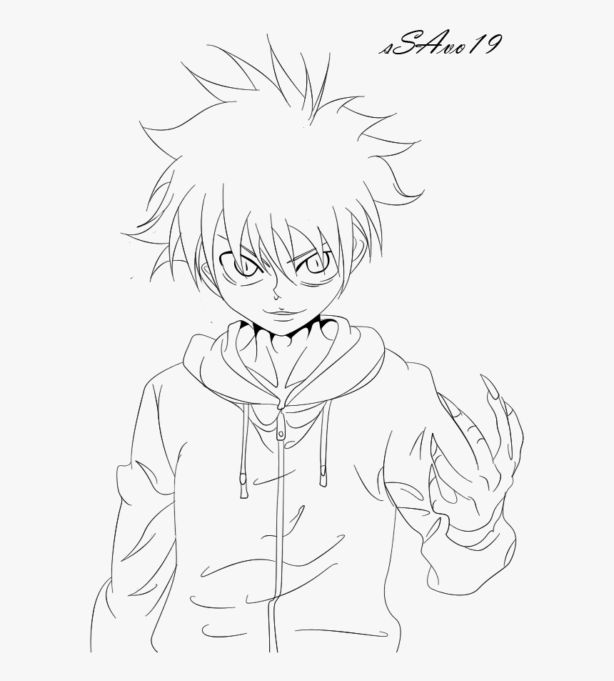 Killua Lineart, HD Png Download