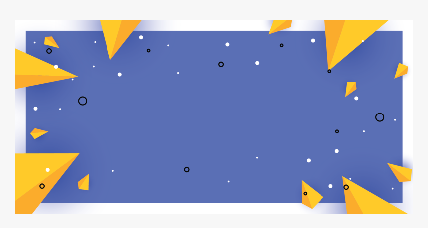 Blue Banner White Black Dot With Yellow Abstract, HD Png Download