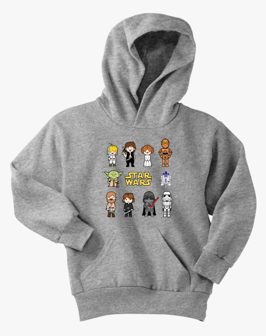 Characters Star Wars Bb8 Darth Vader R2d2 Youth Hoodie, HD Png Download
