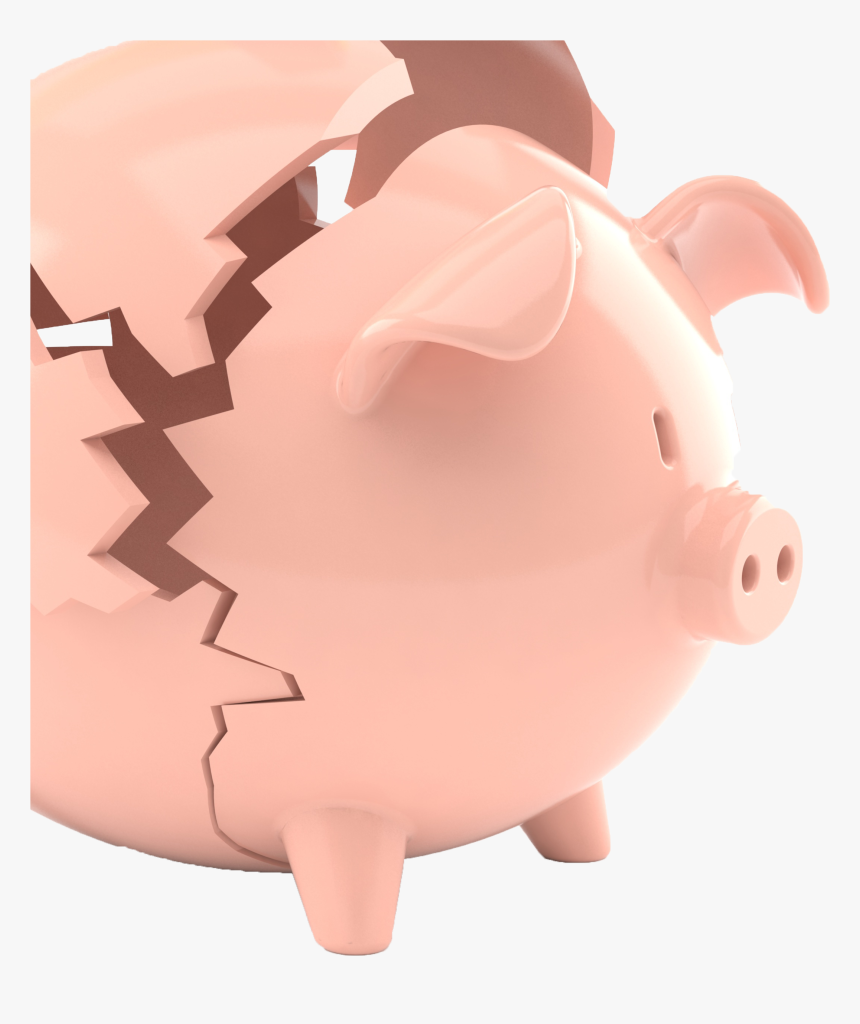 Broken Piggy Bank Hyperlinked To Rates Comparison Page, HD Png Download