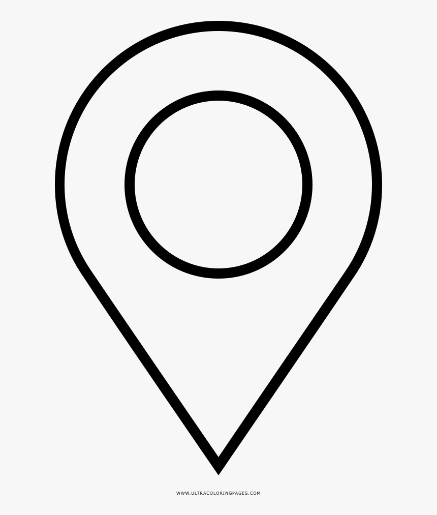 Map Marker Coloring Page, HD Png Download