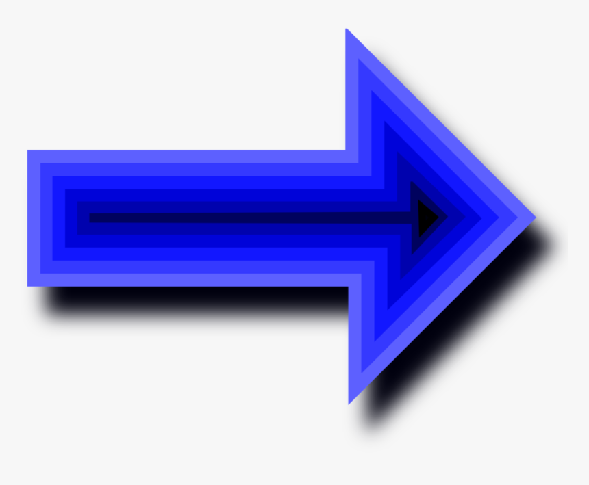 Image Illustration Of A Blue Right Arrow, HD Png Download