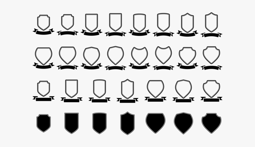 Blason / Shield / Ribbon Vector Template, HD Png Download