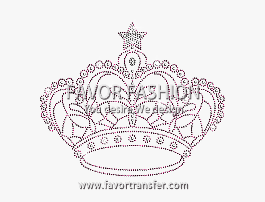 Pink Crown Rhinestone Motif Iron On Transfer For Different, HD Png Download
