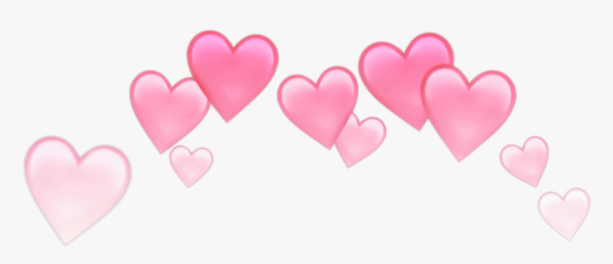 #crown #heart #heartcrown #pink #white #pinkcrown #whitecrown, HD Png Download