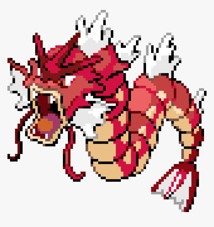 Gyarados Minecraft Pixel Art , Png Download, Transparent Png