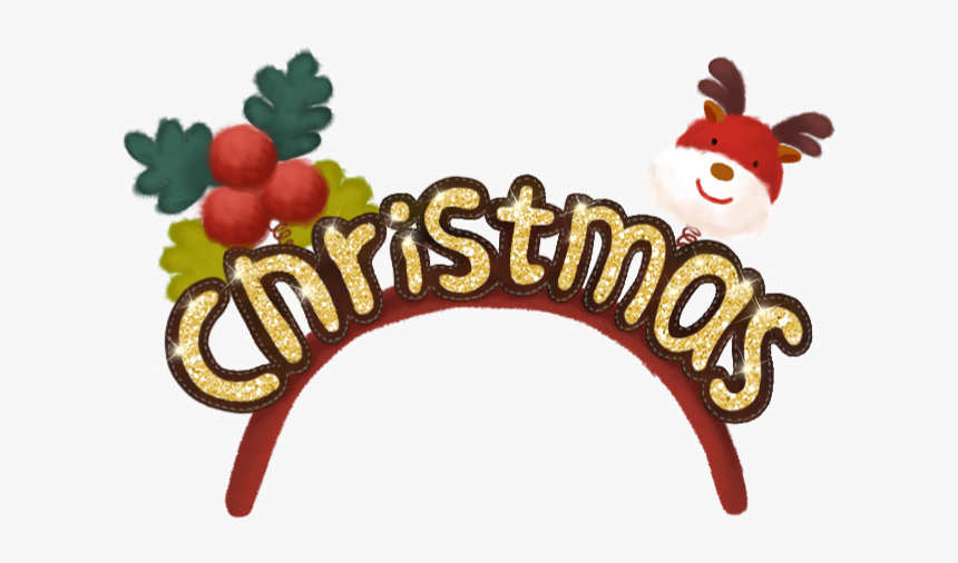 #santahat #christmas #holly #deer #cute #glitter #colorful, HD Png Download