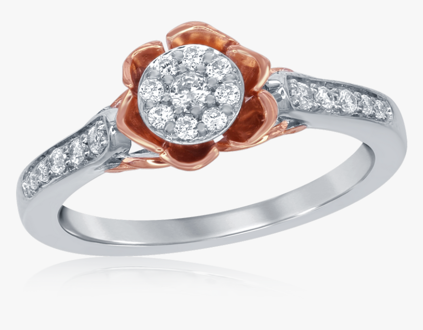 Enchanted Disney S 14k White And Rose Gold 1/4ctw Diamond, HD Png Download