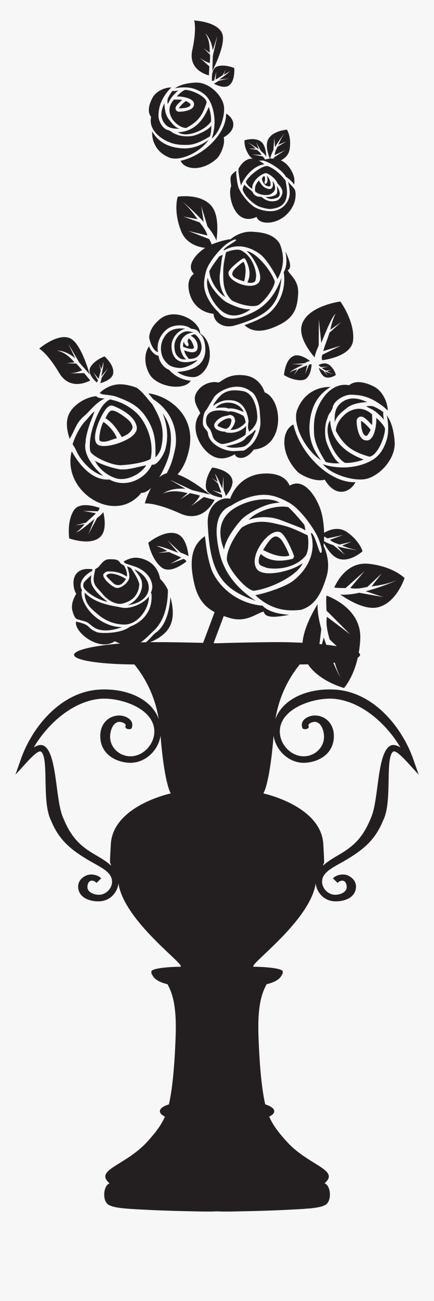 Flower Silhouette Png -rose Silhouette Png, Transparent Png