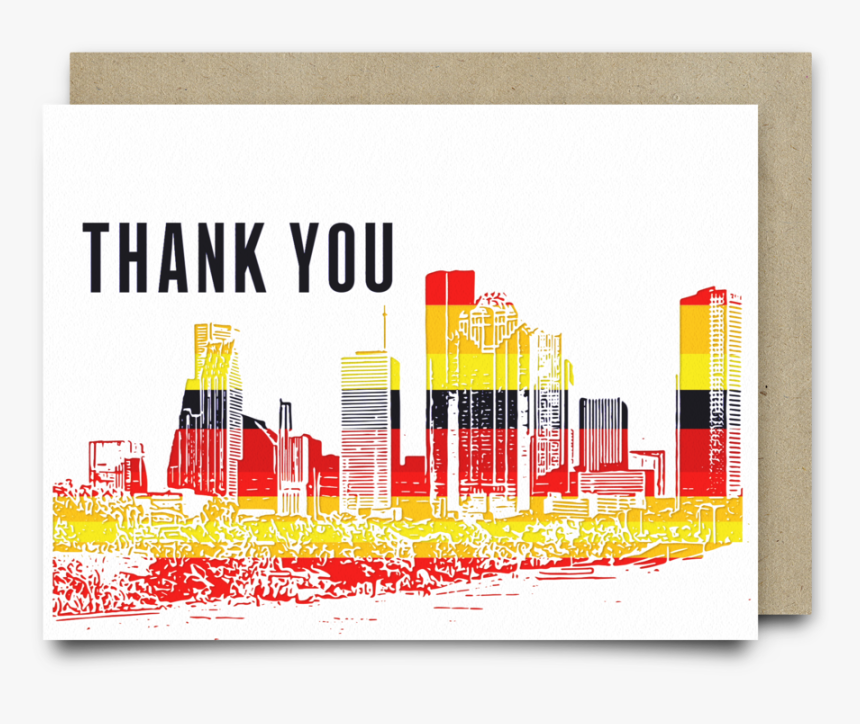 Houston Skyline Thank You Card, HD Png Download