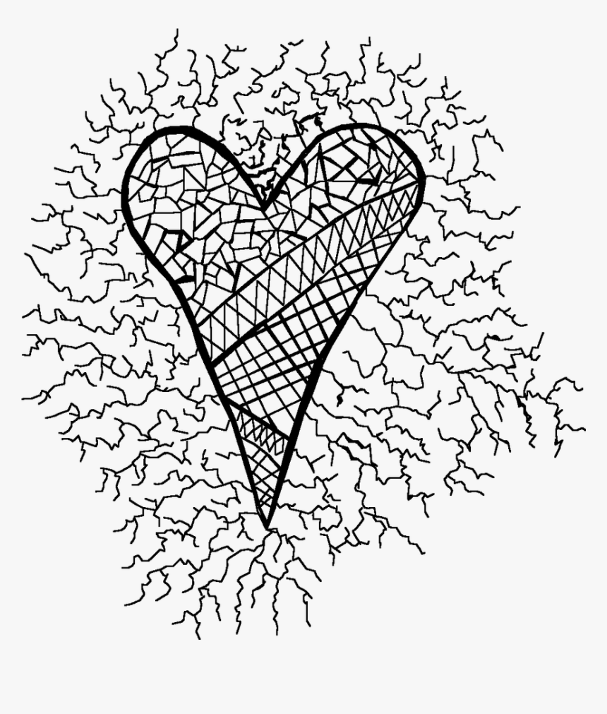 Heart Art Lineart, HD Png Download