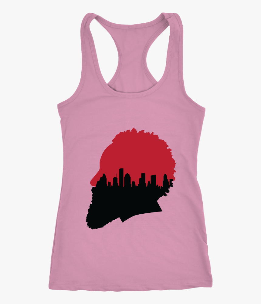 Harden Silhouette With Houston Skyline Racerback Tank, HD Png Download