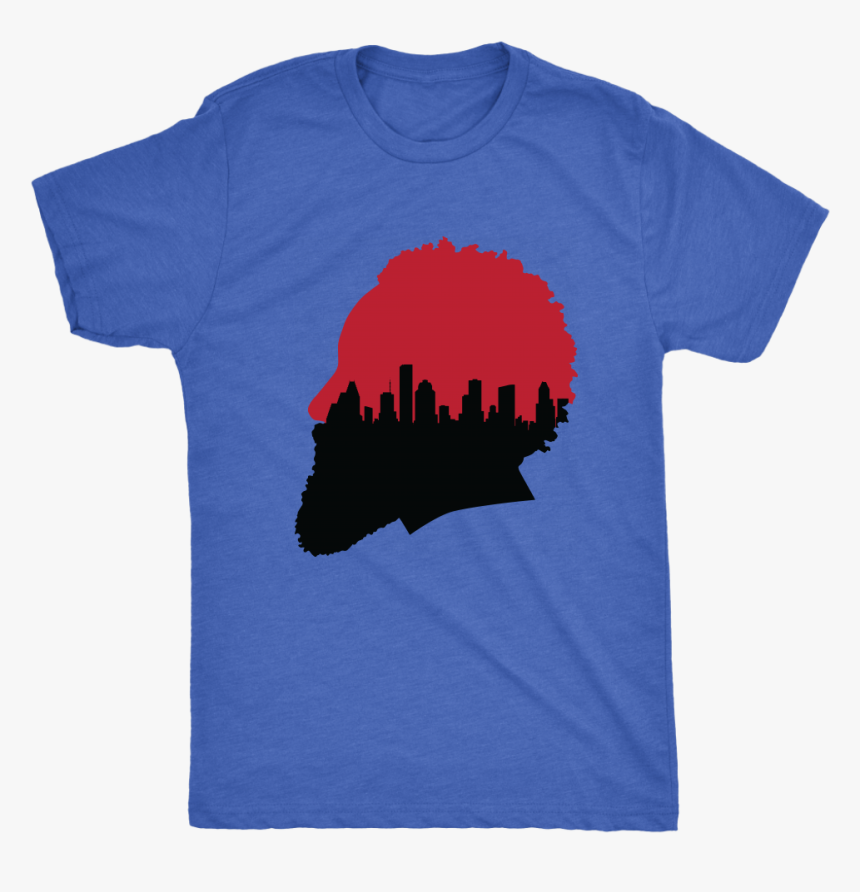 Harden Silhouette With Houston Skyline Triblend T-shirt, HD Png Download