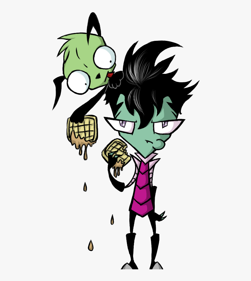Zim, Gir, And Waffles By Lylatinvader, HD Png Download