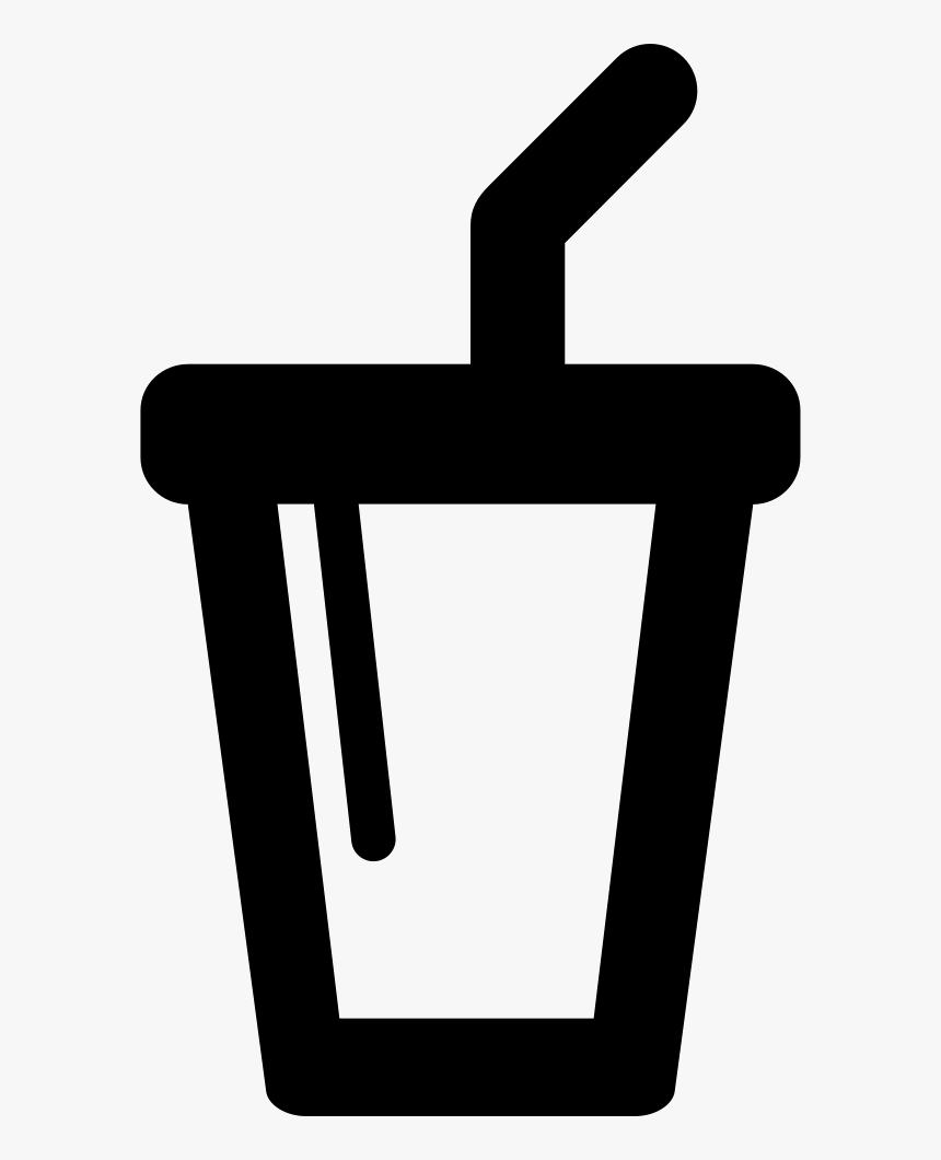 Soda Drink Glass With A Straw, HD Png Download