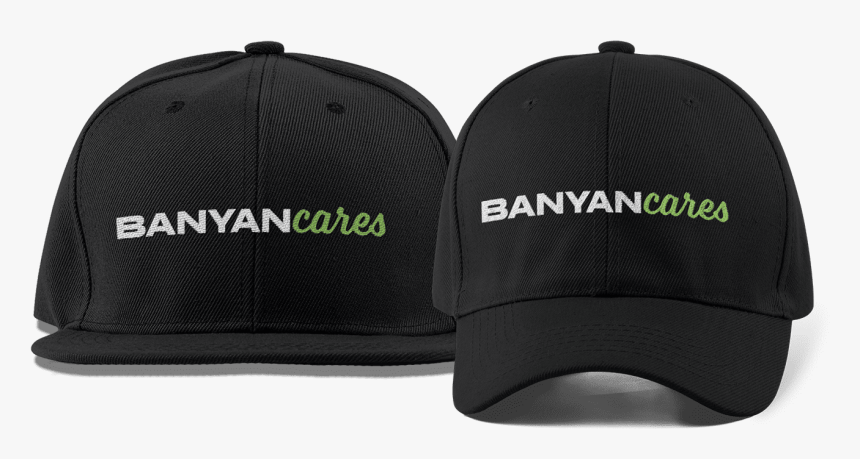 Banyan Cares Script Dad And Flat Brim Hats, HD Png Download