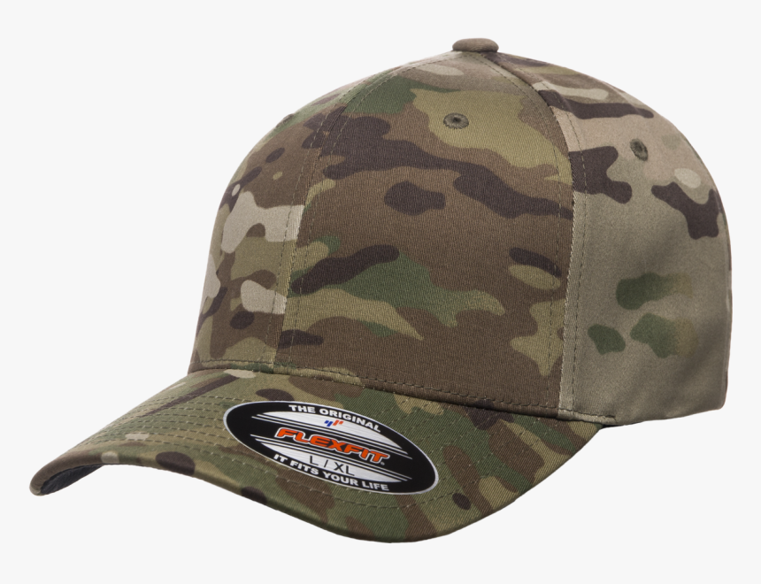 6277mc Flexfit Multicam Camo 6 Panel Mid Profile Hat, HD Png Download