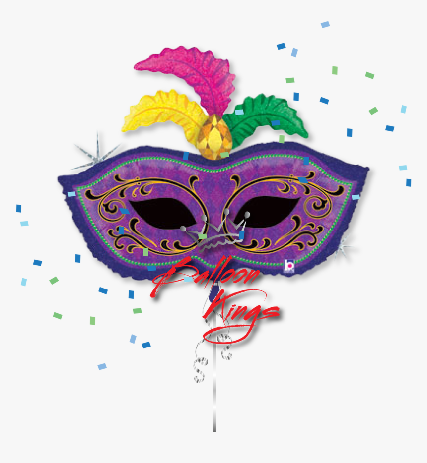 Mardi Gras Feather Mask, HD Png Download