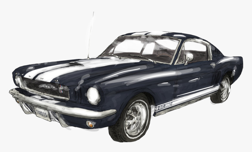 Drawing Mustang Fastback, HD Png Download