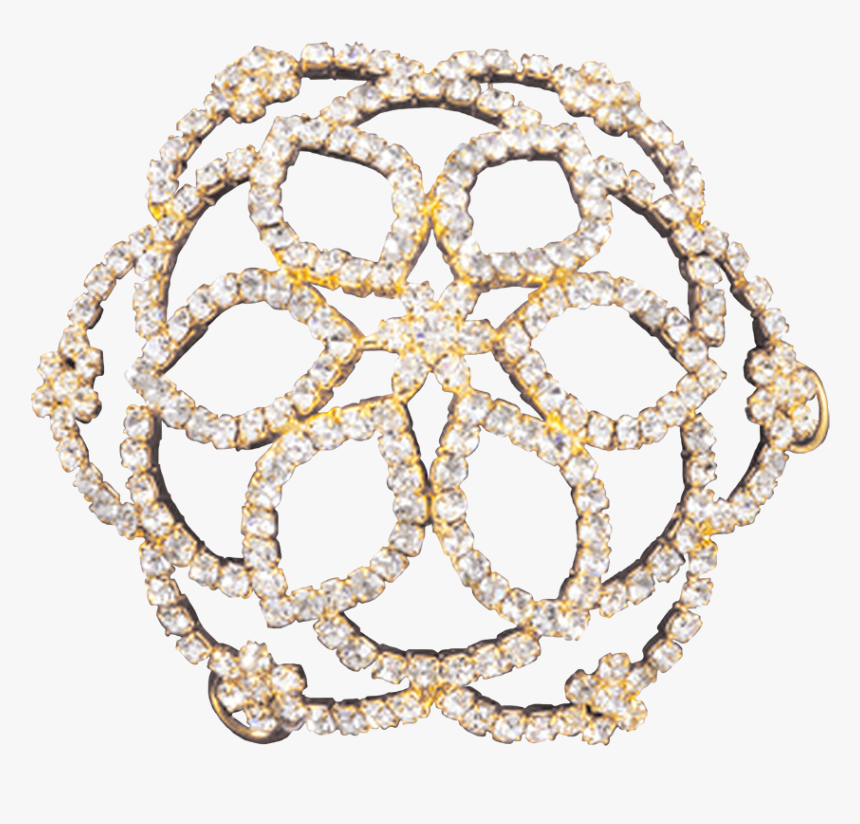 Rhinestone Pointed Petal Hair Bun Cover, HD Png Download