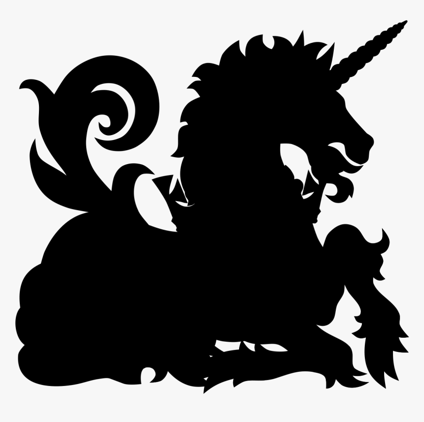 Mustang Unicorn Clip Art Silhouette Pattern, HD Png Download