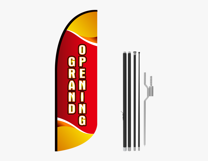 10ft Grand Opening Stock Blade Flag With Ground Stake, HD Png Download