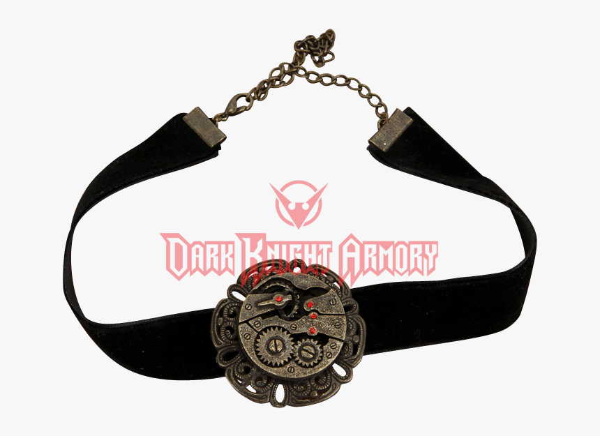 Black Steampunk Gear Choker, HD Png Download