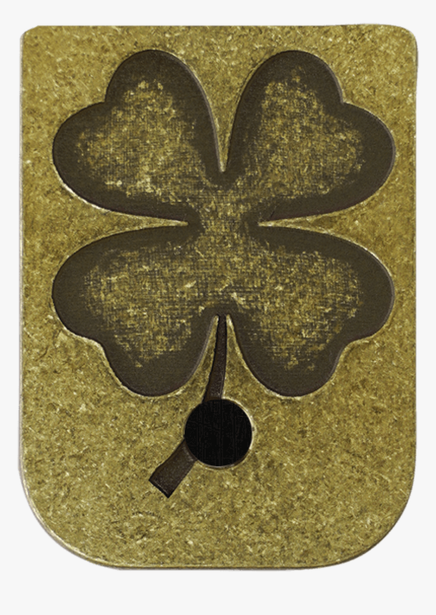4 Leaf Clover Brass Rugged Mag Plate, HD Png Download