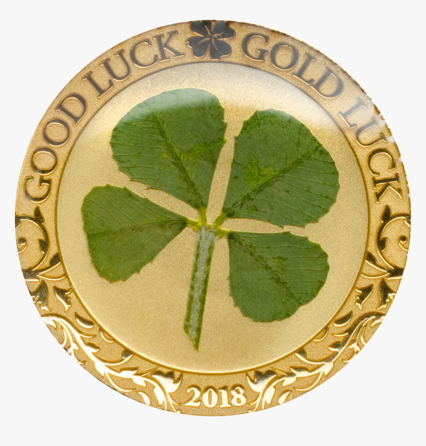 Palau - 2018 - 1 Dollar - Four Leaf Clover In Gold, HD Png Download