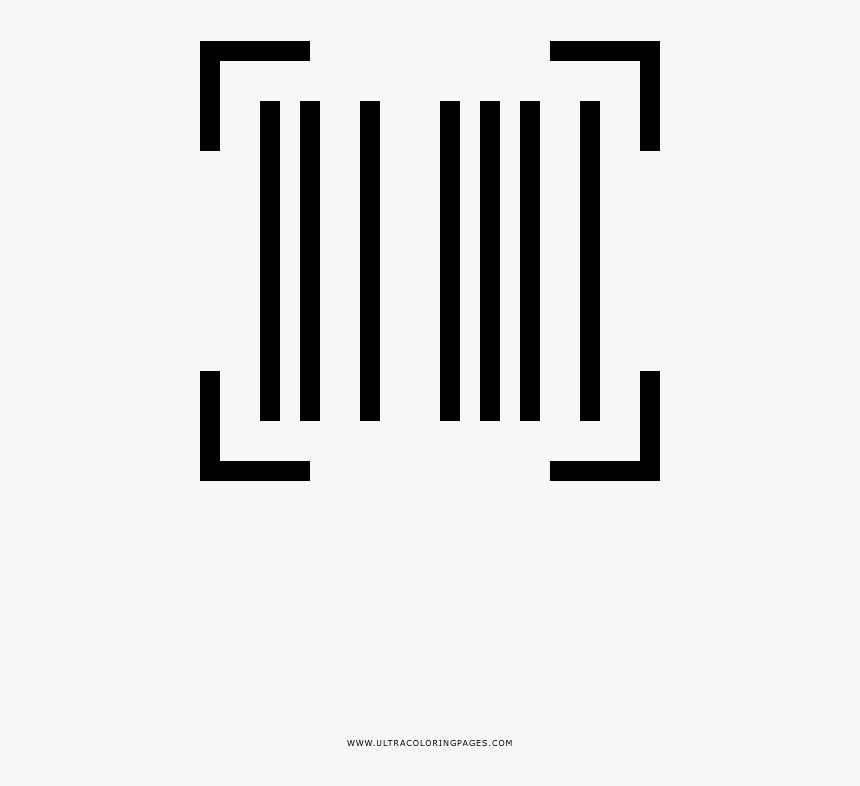 Código De Barras Página Para Colorear, HD Png Download