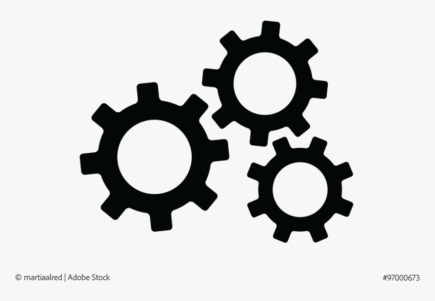 Settings Gears Flat Icon For Apps And Websites, HD Png Download