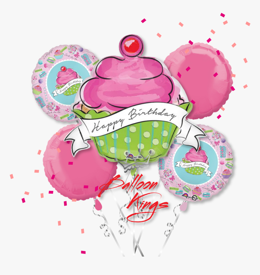 Cupcake Happy Birthday Bouquet, HD Png Download